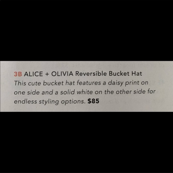 Alice + Olivia reversible bucket hat. Daisy print. NWT - Picture 8 of 10